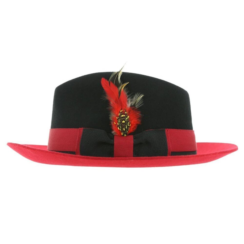 6452 Gangster 100% Austrailian Wool Crushable Puck Trilby Hat - Removable